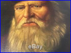 Vintage Oil Painting Portrait Old Gentlemen Noble Lord Wittlesey Signed santa