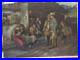 Vintage Oil Painting Signed F. V. Defregger Tyrolean Village, Rustic European