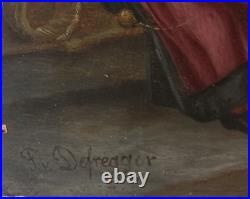 Vintage Oil Painting Signed F. V. Defregger Tyrolean Village, Rustic European