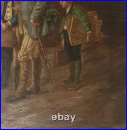 Vintage Oil Painting Signed F. V. Defregger Tyrolean Village, Rustic European