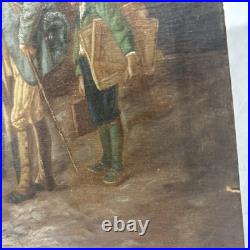 Vintage Oil Painting Signed F. V. Defregger Tyrolean Village, Rustic European