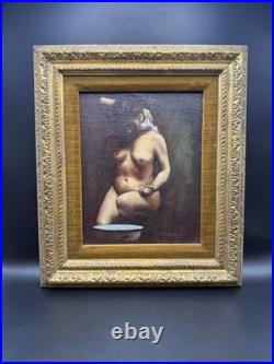 Vintage Oil Painting Signed & Framed Female Figure Art