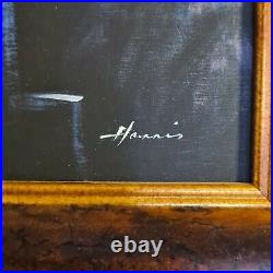 Vintage Oil Painting Signed Harris 29.5×25.5 Musical Jazz Funk Band Modern