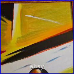 Vintage Oil Painting Signed Harris 29.5×25.5 Musical Jazz Funk Band Modern