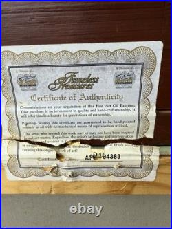 Vintage Oil Painting Tall Ships at Sea Battle Signed by H. Parker