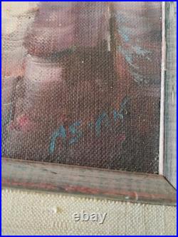 Vintage Oil Painting Young Girl Signed Original