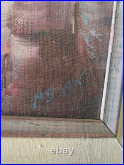 Vintage Oil Painting Young Girl Signed Original
