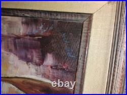 Vintage Oil Painting Young Girl Signed Original