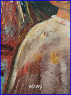 Vintage Oil Painting Young Girl Signed Original