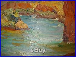 Vintage Oil Painting by Jean Mannheim -Morro Bay- Signed Original