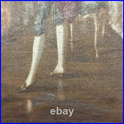 Vintage Oil Painting by O. Erdmann Rococo Aristocratic Salon Scene Signed 1920s