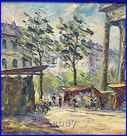Vintage Oil Painting-madeleine Church & Market Signed Andrea