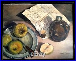 Vintage Oil Painting'still Life' Created In 1950s Magnificent Quality Signed