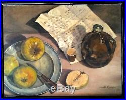 Vintage Oil Painting'still Life' Created In 1950s Magnificent Quality Signed