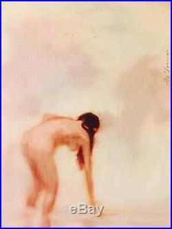 Vintage Oil Signed by Anthony Michael Autorino - Nude In water
