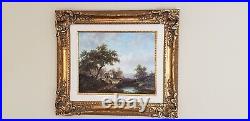 Vintage Oil on Board Landscape Painting by John Wiver
