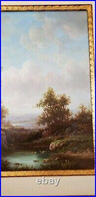 Vintage Oil on Board Landscape Painting by John Wiver