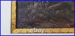 Vintage Oil on Board Landscape Painting by John Wiver