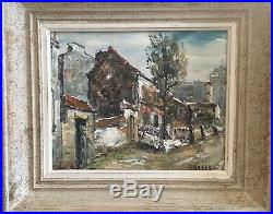 Vintage Oil on Canvas of Montmartre France by Listed Artist Raymond Besse