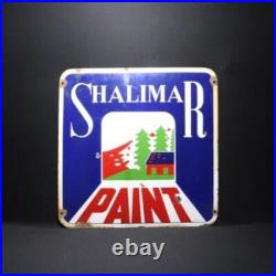 Vintage Old Original Porcelain Enamel Sign Shalimar Paint Shalimar Garden 1950 # Vintage Old Original Porcelain Enamel Sign Shalimar Paint Shalimar Garden 1950 #