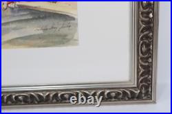 Vintage Old Towne Country Watercolor Painting Signed Michelle Lemay Flesher