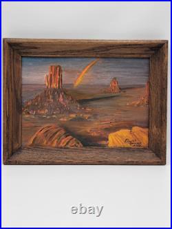 Vintage One Of Kind Hand Painted Oil On Canvas Painting Signed Elizabeth Hancock