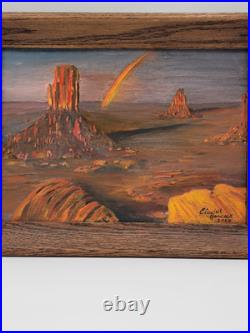 Vintage One Of Kind Hand Painted Oil On Canvas Painting Signed Elizabeth Hancock