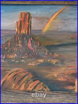 Vintage One Of Kind Hand Painted Oil On Canvas Painting Signed Elizabeth Hancock