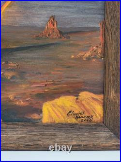 Vintage One Of Kind Hand Painted Oil On Canvas Painting Signed Elizabeth Hancock