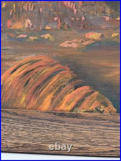 Vintage One Of Kind Hand Painted Oil On Canvas Painting Signed Elizabeth Hancock