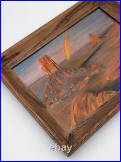 Vintage One Of Kind Hand Painted Oil On Canvas Painting Signed Elizabeth Hancock