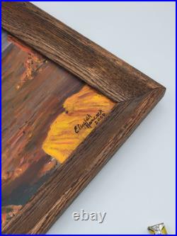 Vintage One Of Kind Hand Painted Oil On Canvas Painting Signed Elizabeth Hancock