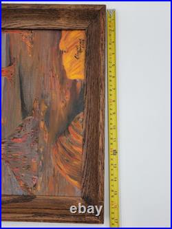 Vintage One Of Kind Hand Painted Oil On Canvas Painting Signed Elizabeth Hancock