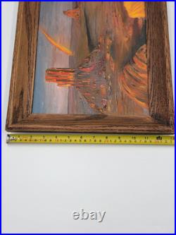 Vintage One Of Kind Hand Painted Oil On Canvas Painting Signed Elizabeth Hancock