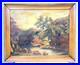 Vintage Or Antique Painting On Canvas And Framed Signed