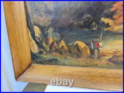 Vintage Or Antique Painting On Canvas And Framed Signed
