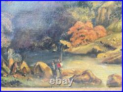 Vintage Or Antique Painting On Canvas And Framed Signed