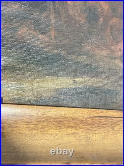 Vintage Or Antique Painting On Canvas And Framed Signed