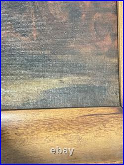 Vintage Or Antique Painting On Canvas And Framed Signed