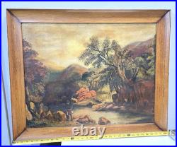Vintage Or Antique Painting On Canvas And Framed Signed
