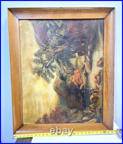 Vintage Or Antique Painting On Canvas And Framed Signed