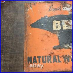 Vintage Orange & Black Behr Paint Metal Sign Flange Sign 22x 18