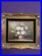 Vintage Orig. Robert Cox Signed Floral Oil Painting on Canvas Framed