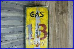 Vintage Original 1920's 1930's Hand Painted Gas Station Store Sign Display 72