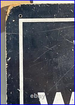 Vintage Original 1930-1940s Weight Watchers Meet Here Painted Wood Sign