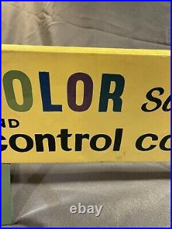 Vintage Original 1960's Period Television Painted Wooden Advertising Sign