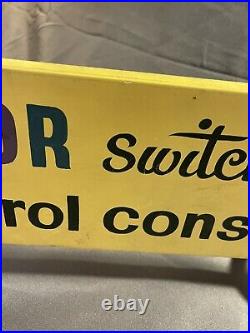 Vintage Original 1960's Period Television Painted Wooden Advertising Sign
