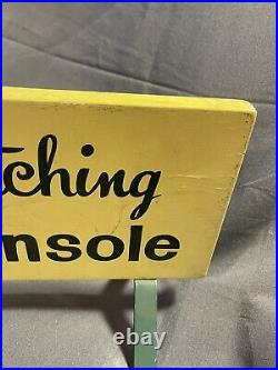 Vintage Original 1960's Period Television Painted Wooden Advertising Sign