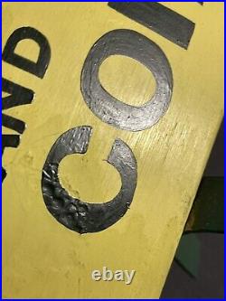 Vintage Original 1960's Period Television Painted Wooden Advertising Sign