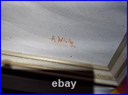 Vintage Original Art Oil Painting Artist Signed R. WAITE